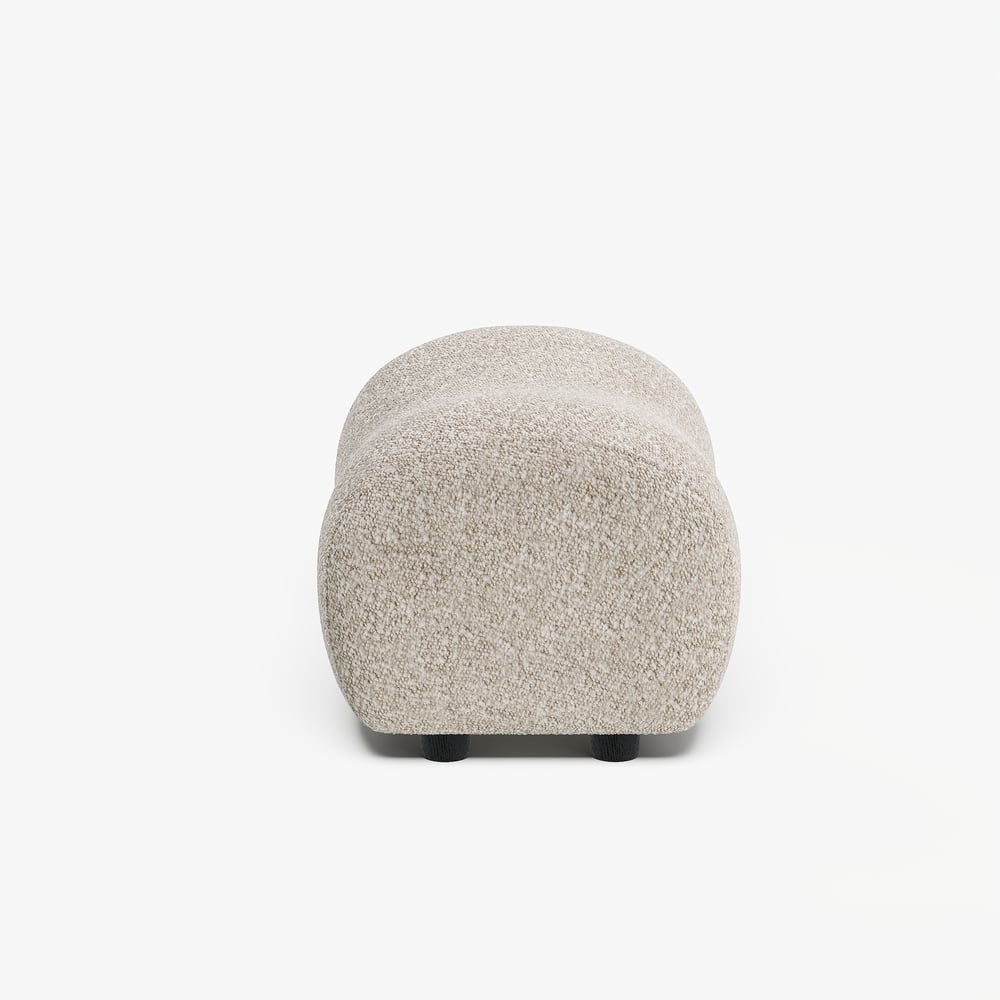 15" výkonný zakřivený otoman Boucle obrázek okna