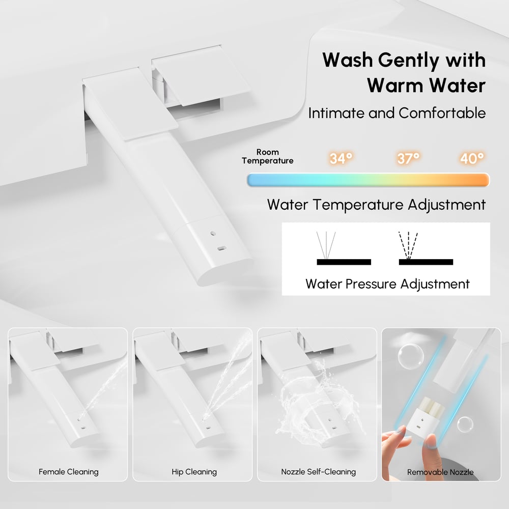 Fitro H3 Compact Smart Bidet Toilet with Tank Auto-Open Lid Foam Shield, cUPC & ETL window image