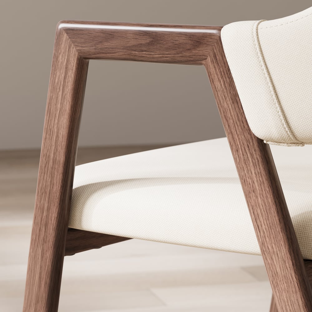 Chaise de salle à manger en lin blanc chaud, lot de 2 image de fenêtre