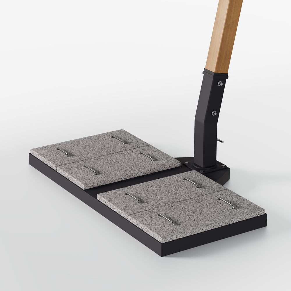 Parasol déporté de 2700 mm pour patio extérieur image de fenêtre