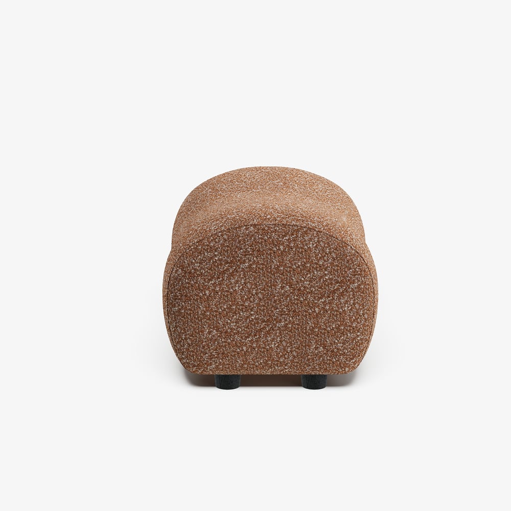 15" Boucle Curve Ottoman window image