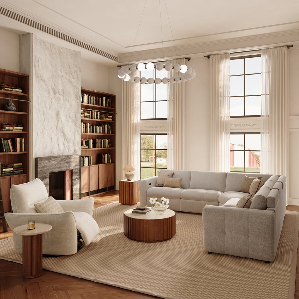 Glidio Chenille Power Reclining Sofa with Adjustable Headrests window image