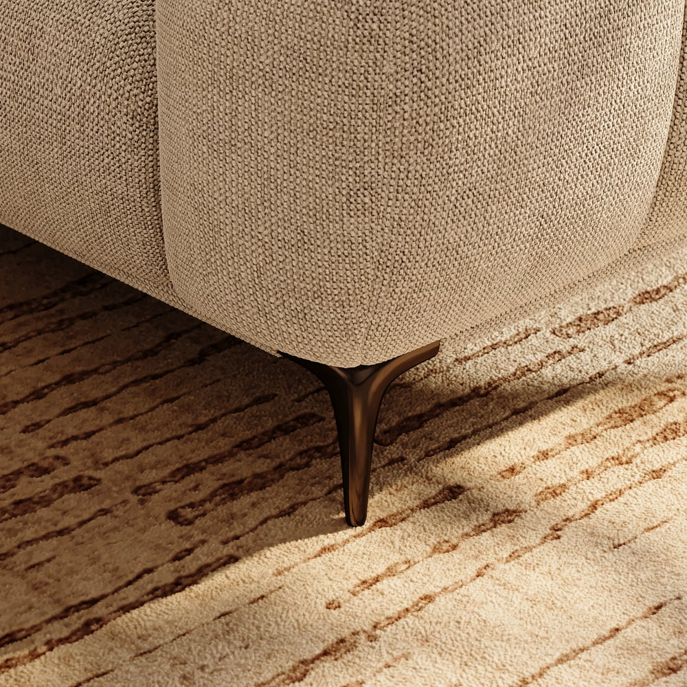 Chaise Chenille Adjustable Backrest Sectional Sofa window image