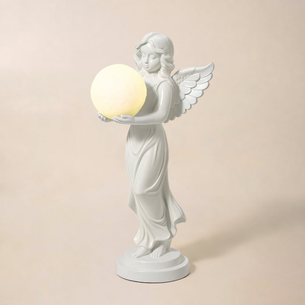 Angel Statue with Decorative Light Globe & Remote Control window image