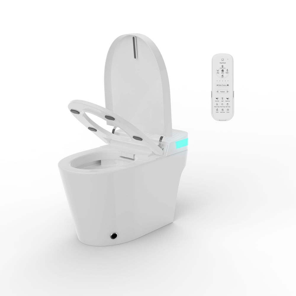 Glowin K1 Pro Smart Bidet Toilet with Built-in Tank, Foam Shield, CE window image