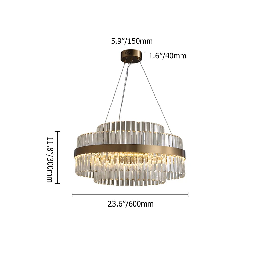 Ensemble de lustre moderne en cristal LED et éclairage pour îlot de cuisine Fixedo Poids, dimensions, image