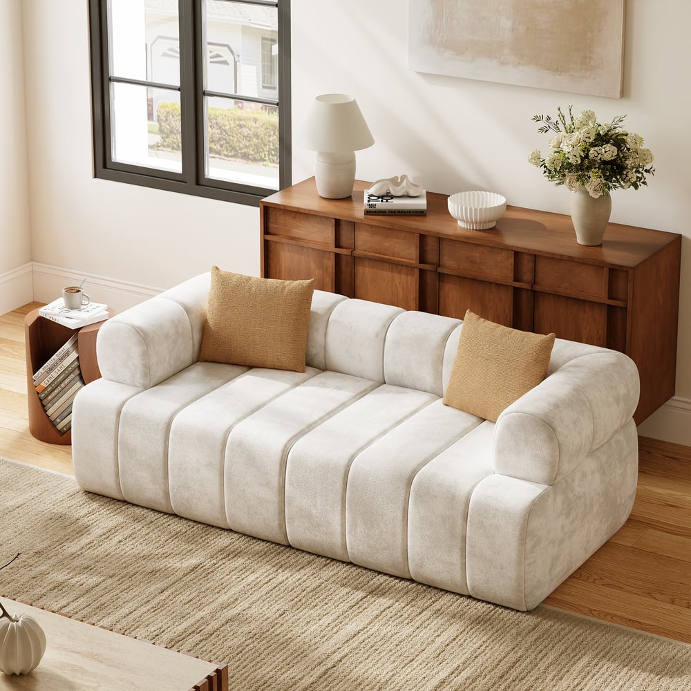 Nimbus 79" 2-Seater Velvet Sectional Sofa window image