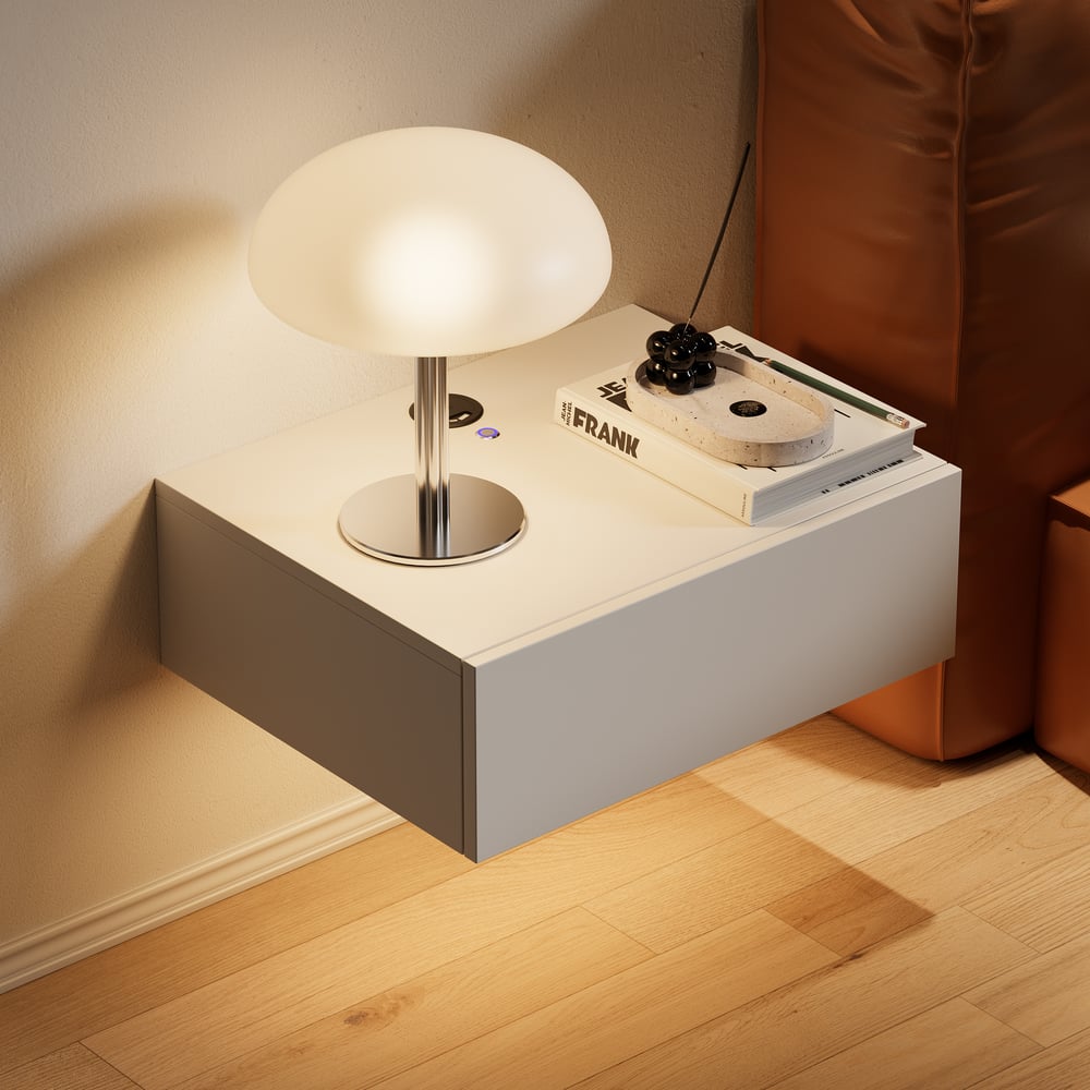 Lumio Floating Smart Nightstand with Charging Station & Light window image