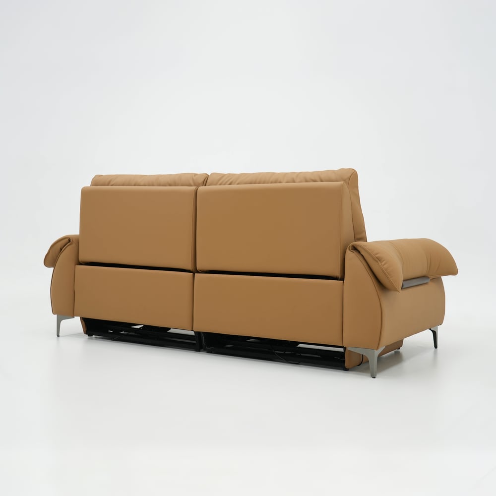 85" 2-Seater Genuine Leather Power Reclining Sofa with USB & USB-C Charging Ports window image