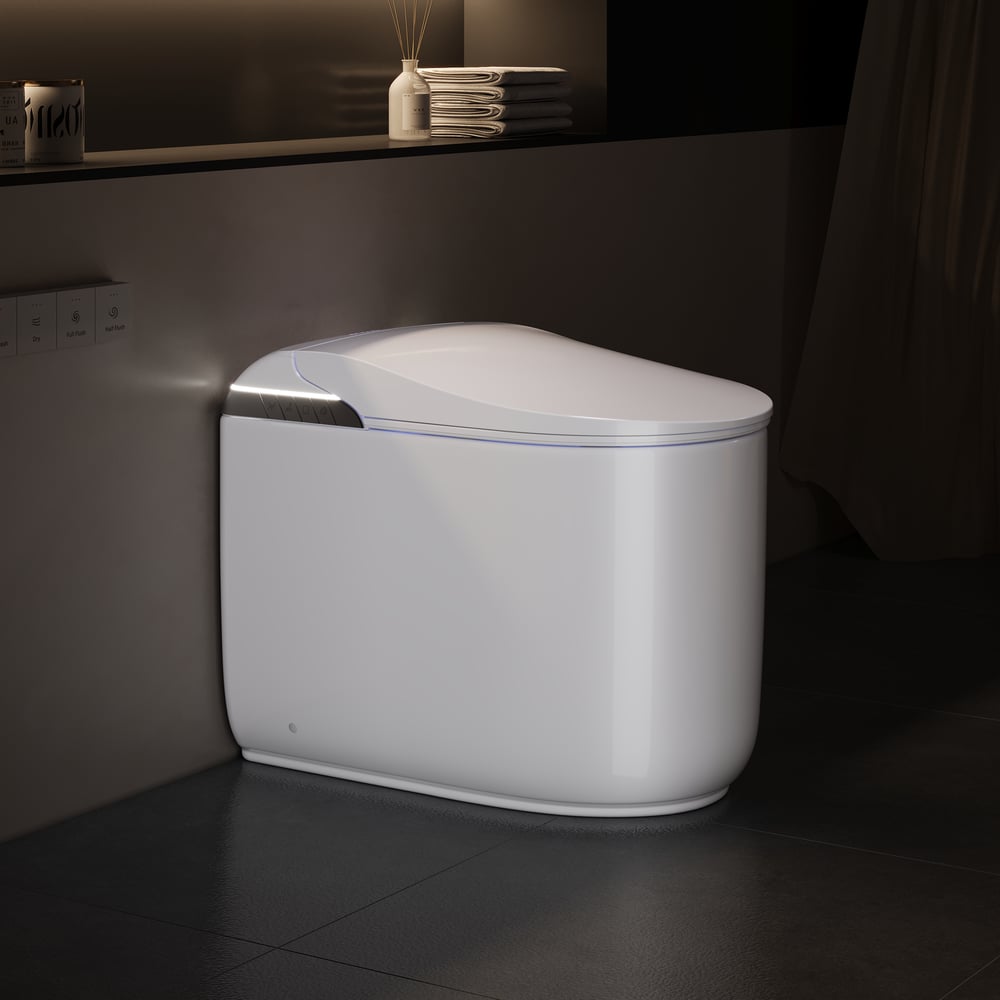 Fitro H3 Compact Smart Bidet Toilet with Tank Auto-Open Lid Foam Shield, cUPC & ETL window image