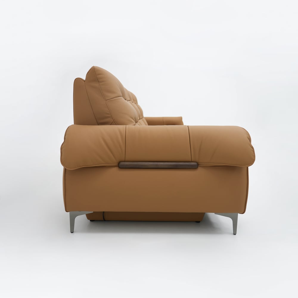 118" 3-Seater Genuine Leather Power Reclining Sofa with USB & Type-C window image