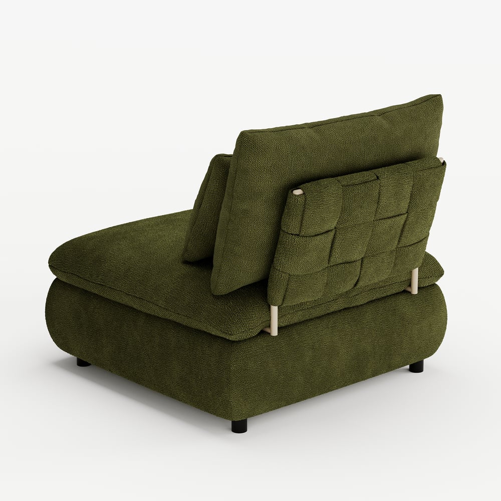 36" Chenille Slipper Accent Chair with Hidden Storage & Removable Backrest window image