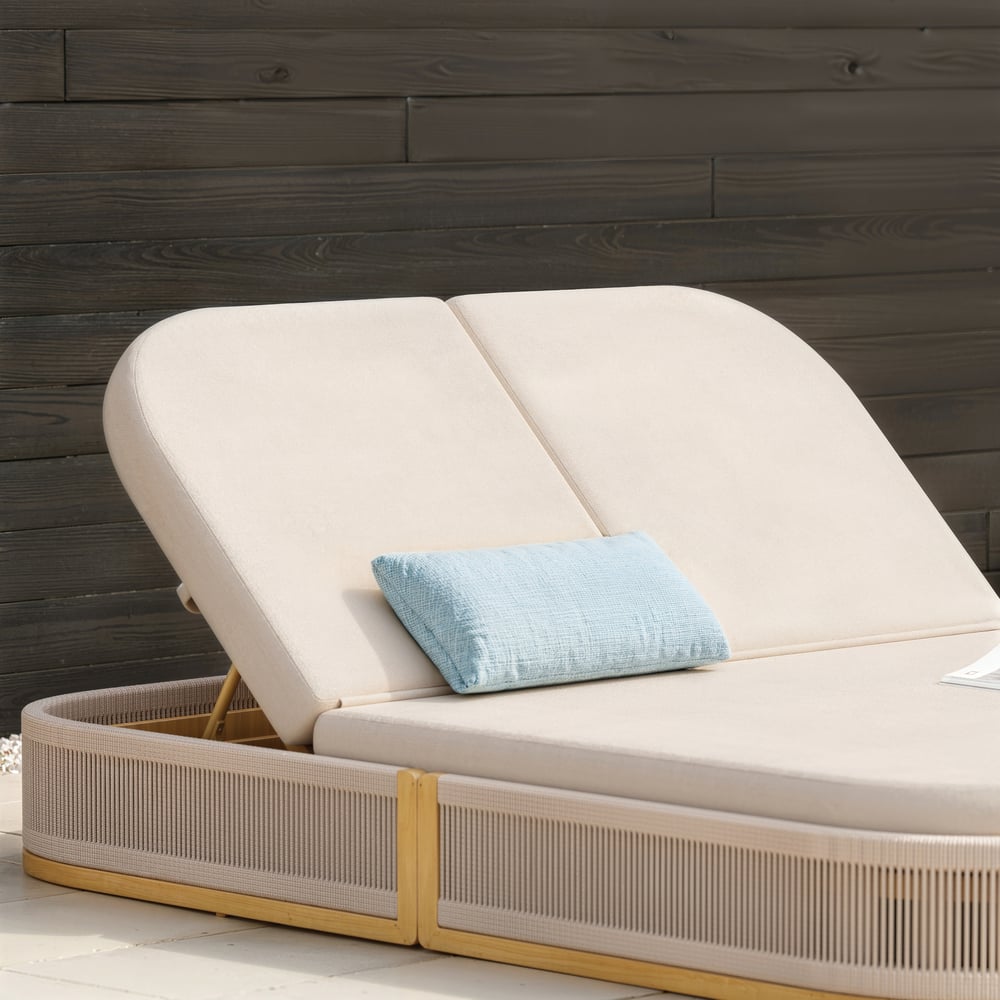 Costra Outdoor Handwoven Rope Reclining Chaise Lounge window image