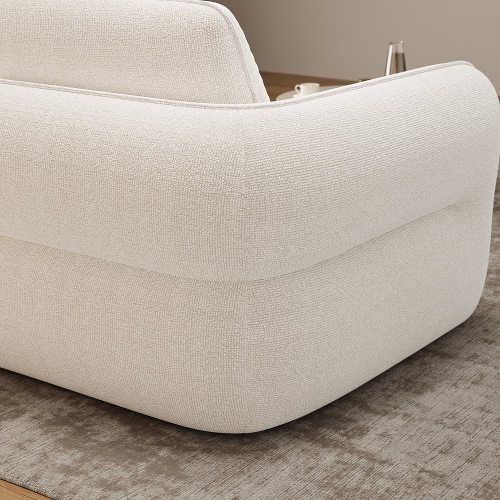 Modern 87" 2-Seater Chenille Power Convertible Sleeper Sofa with Remote Control window image