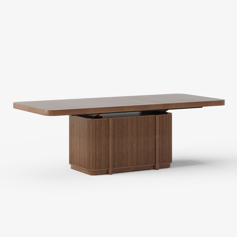 Lineva  71"–91" Extendable Wood 6–8 Seater Dining Table window image