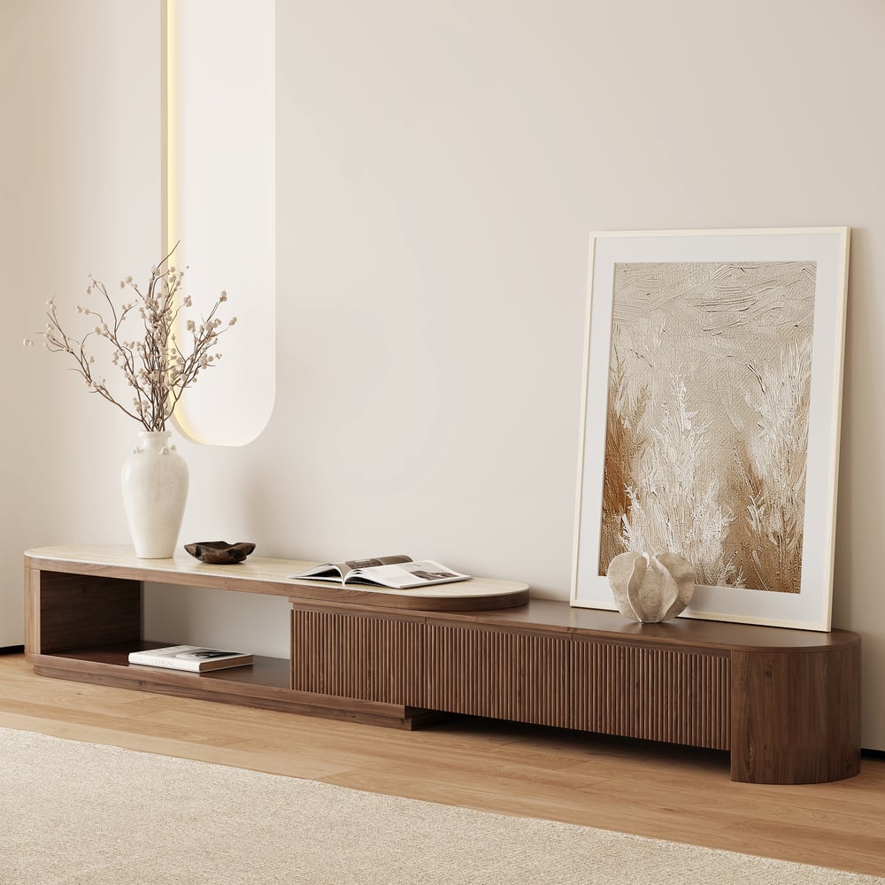 Ensemble meuble TV extensible et table basse Velar 71" image de fenêtre