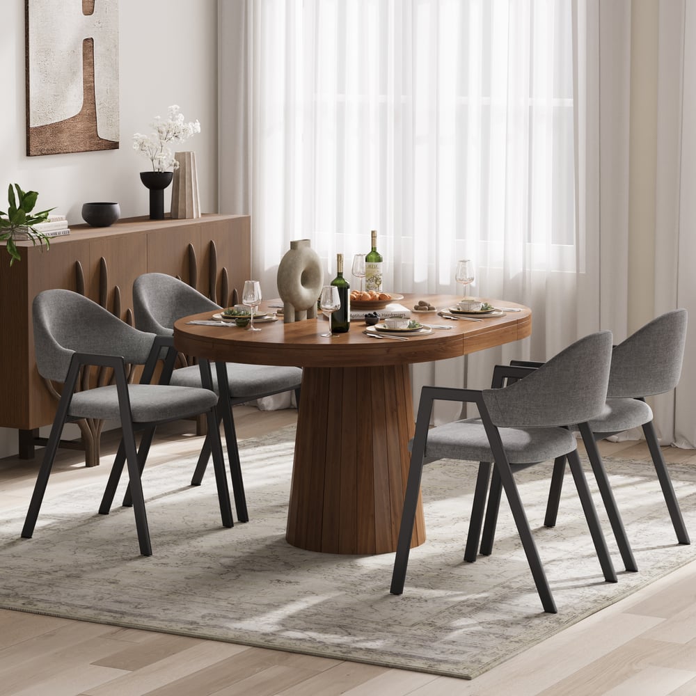 Customer Reviews for Gray Linen Upholstered Dining Chair Curved Back Chair Set of 2
