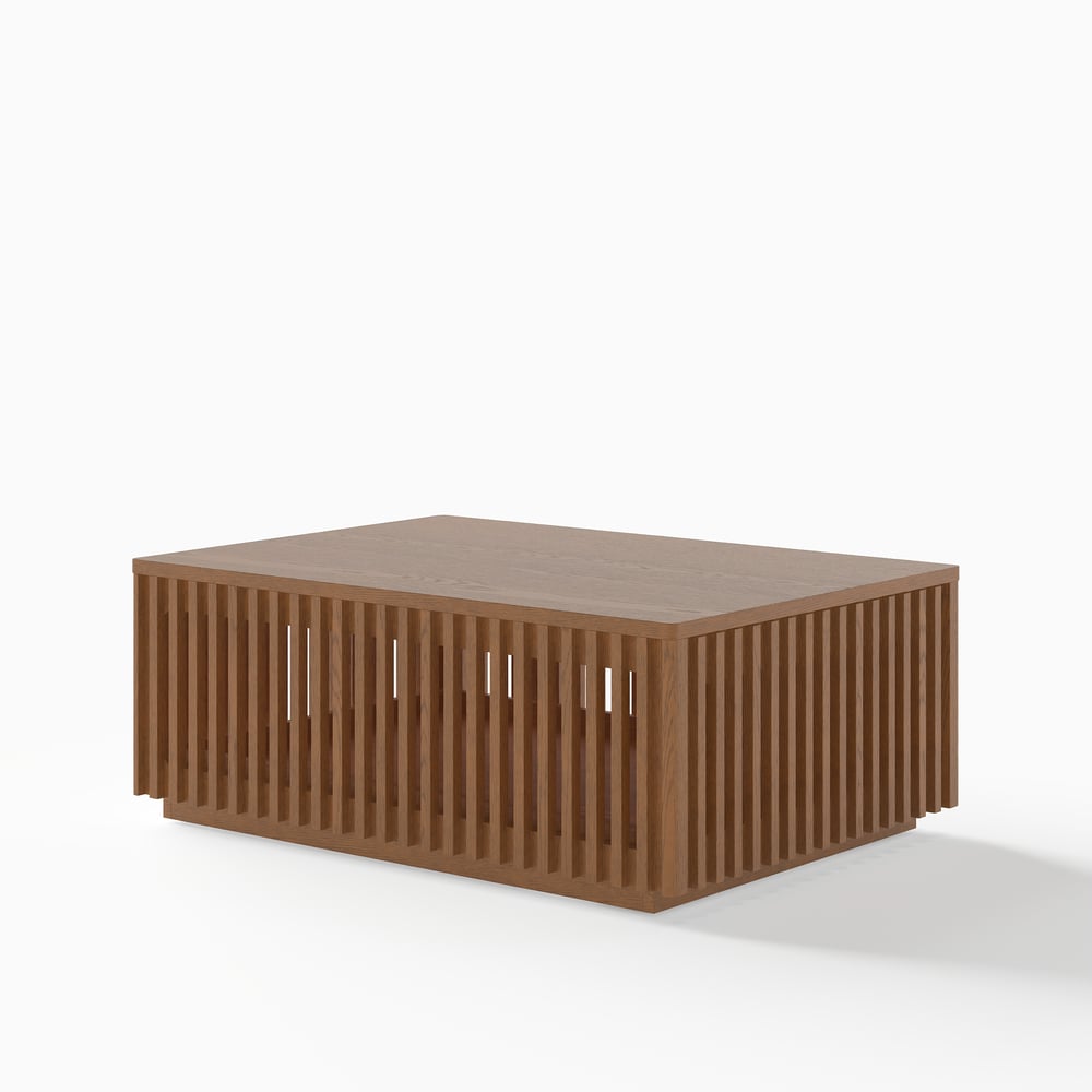 33"-55" Extendable Walnut Coffee Table with Storage window image