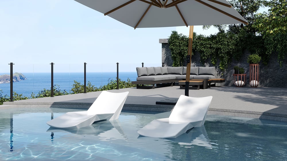 Outdoor Weather-Resistant Pool Chaise Lounge Set of 2 window image