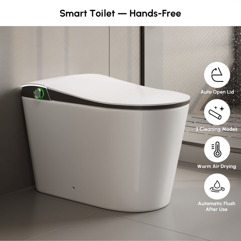 Nexin C4 Smart Bidet Toilet with Built-in Tank, Foam Shield & 2-User Memory, ADA Height window image
