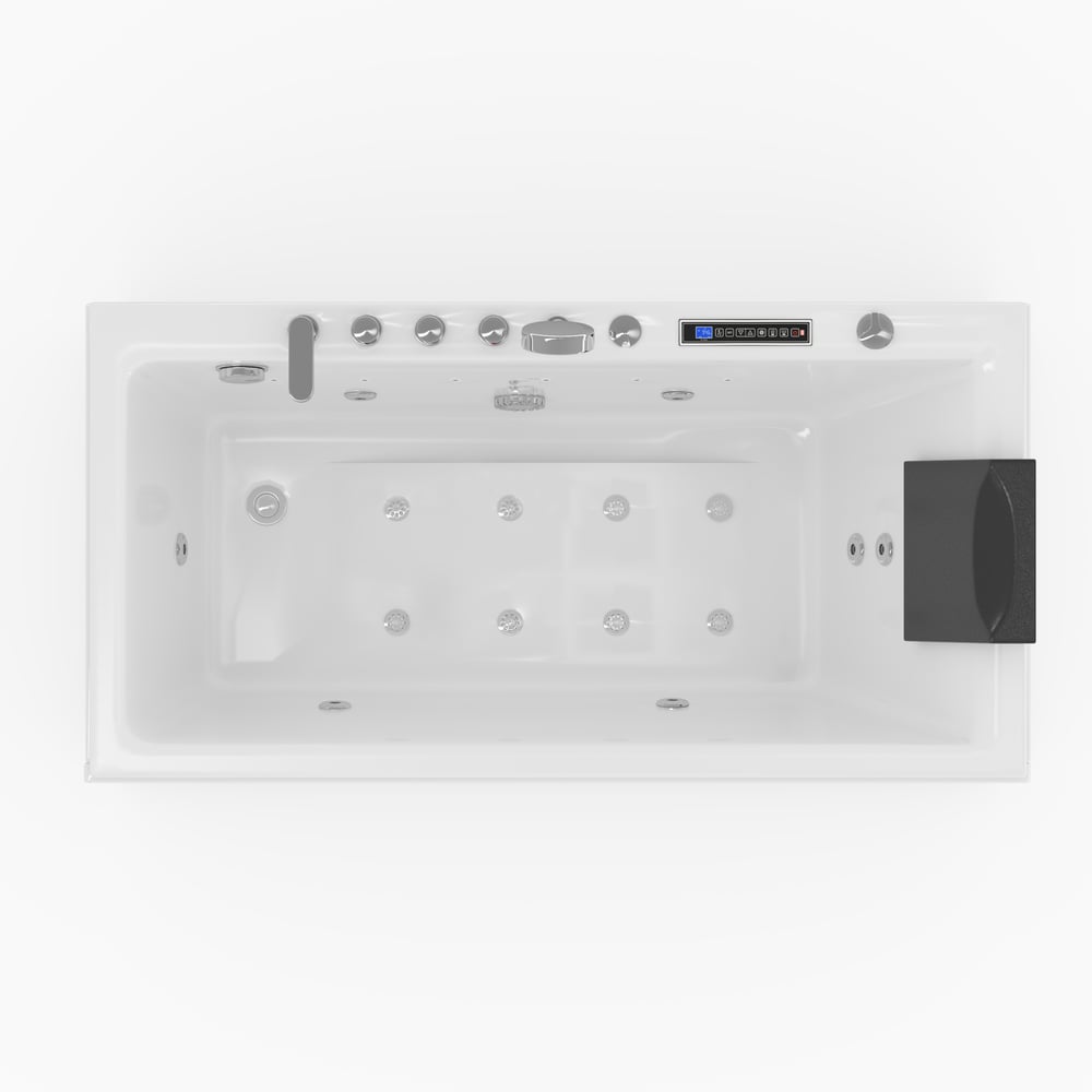 59" Whirlpool Bathtub with 7 Massage Jets, 8 Air Jets & Thermostatic Control window image