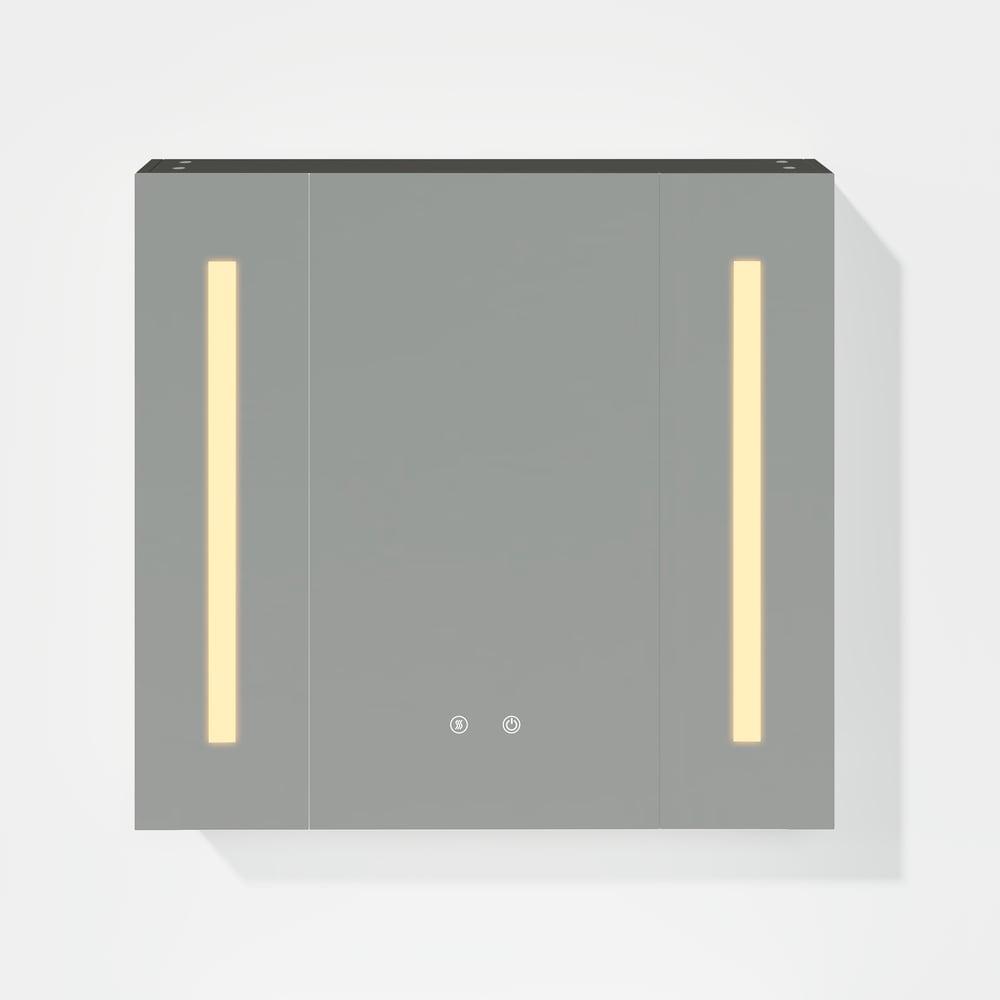 31.5" Modern Wall-mounted LED Bathroom Medicine Cabinet Vanity Mirror with Storage window image