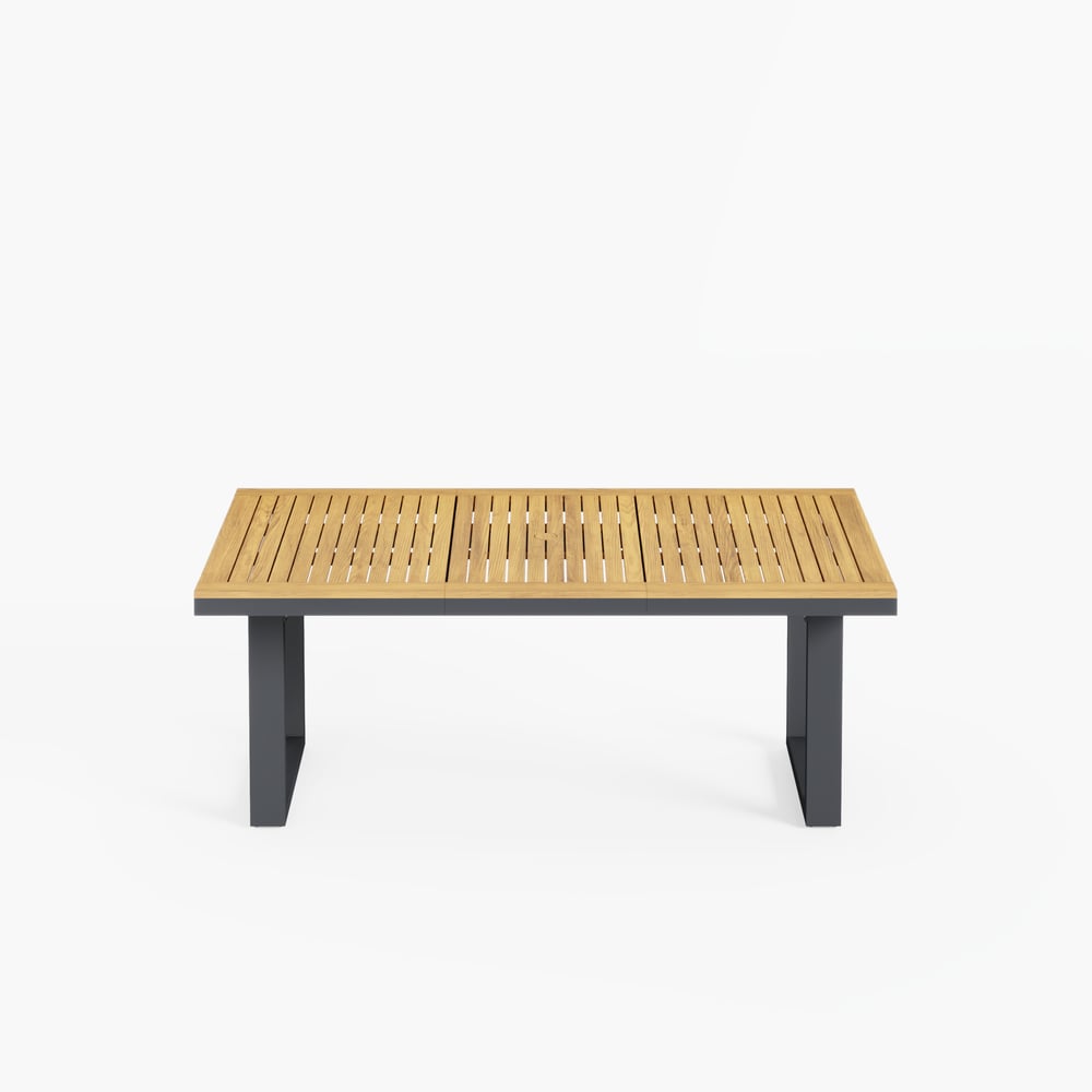 Tevara Outdoor Extendable Teak & Aluminium Dining Table window image