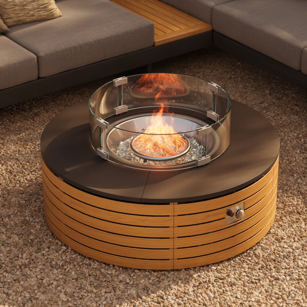Axis 19.5" Round All-Weather Fire Pit Table window image