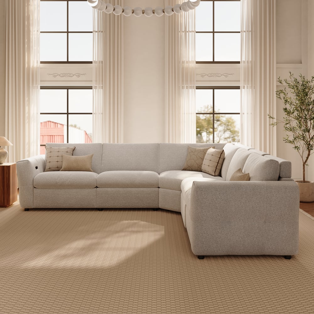 Glidio Chenille Power Reclining Sofa with Adjustable Headrests window image