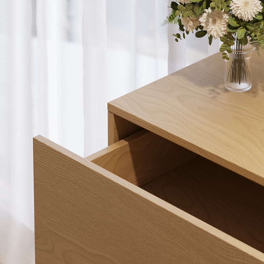 Commode Lumio 39" à 3 tiroirs avec station de charge image de fenêtre