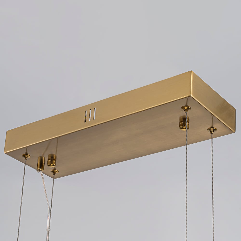 Linear Crystal Kitchen Island Pendant Light with Remote, 3-CCT Dimmable LED window image