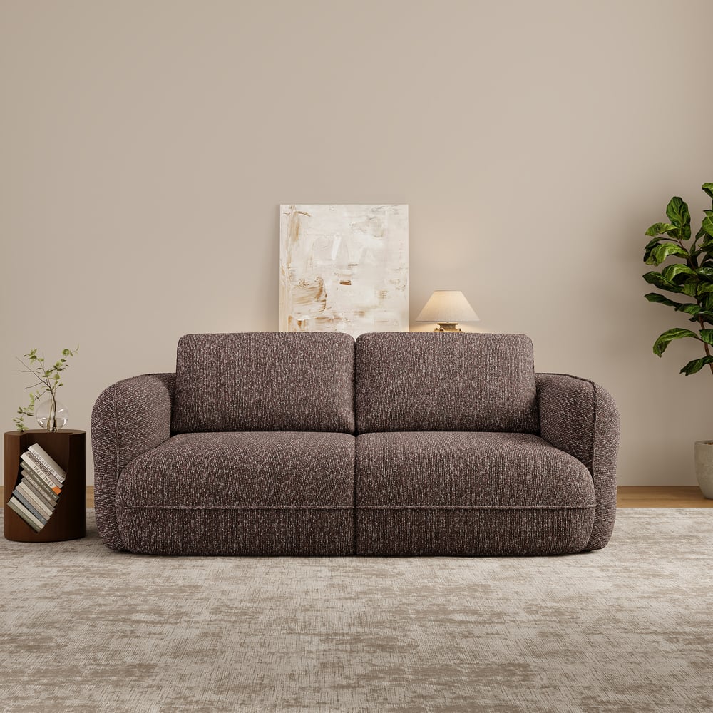 Modern 87" 2-Seater Chenille Power Convertible Sleeper Sofa with Remote Control window image