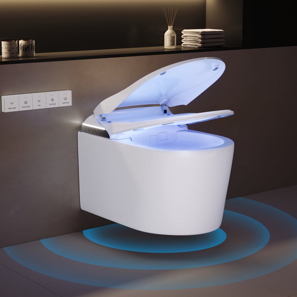 Fitro H3 Wall-Mounted Smart Bidet Toilet with Built-In Tank, Foam Shield, cUPC & ETL window image