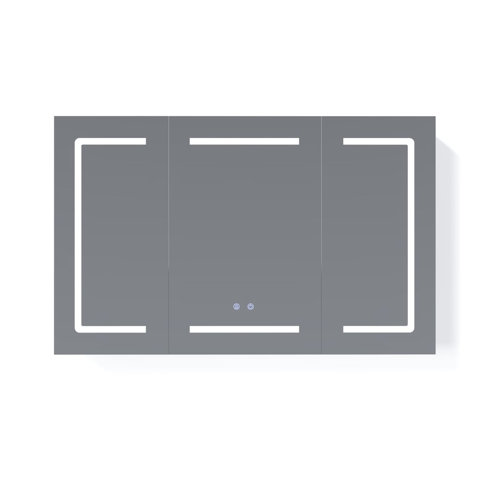 47" LED Bathroom Medicine Cabinet Dimmable with Defogger, Tissue Slot and Outlet window image