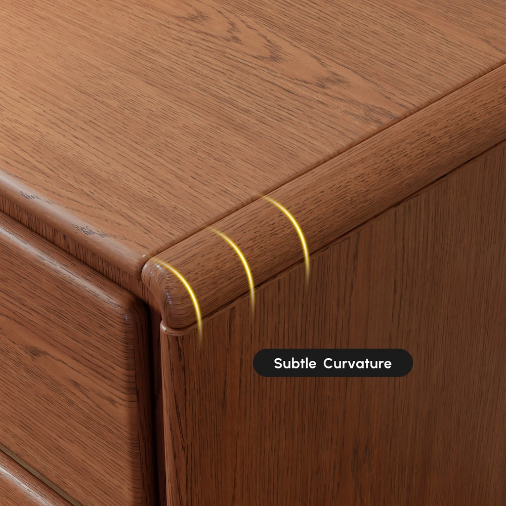 Haloa Walnut 2-Drawer LED Nightstand with Charging Station window image