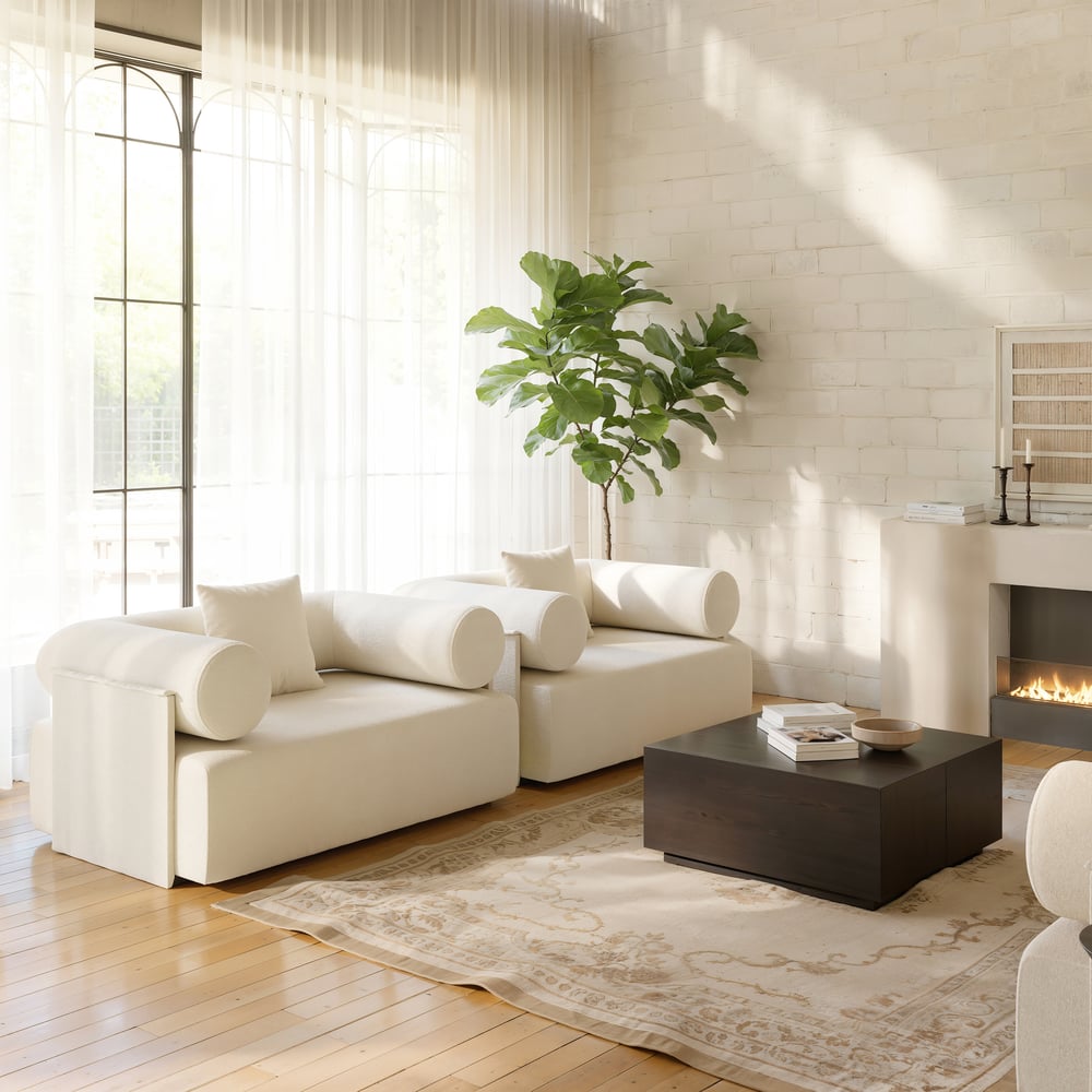 Serene Modern White Chenille Velvet Lounge Accent Chair window image