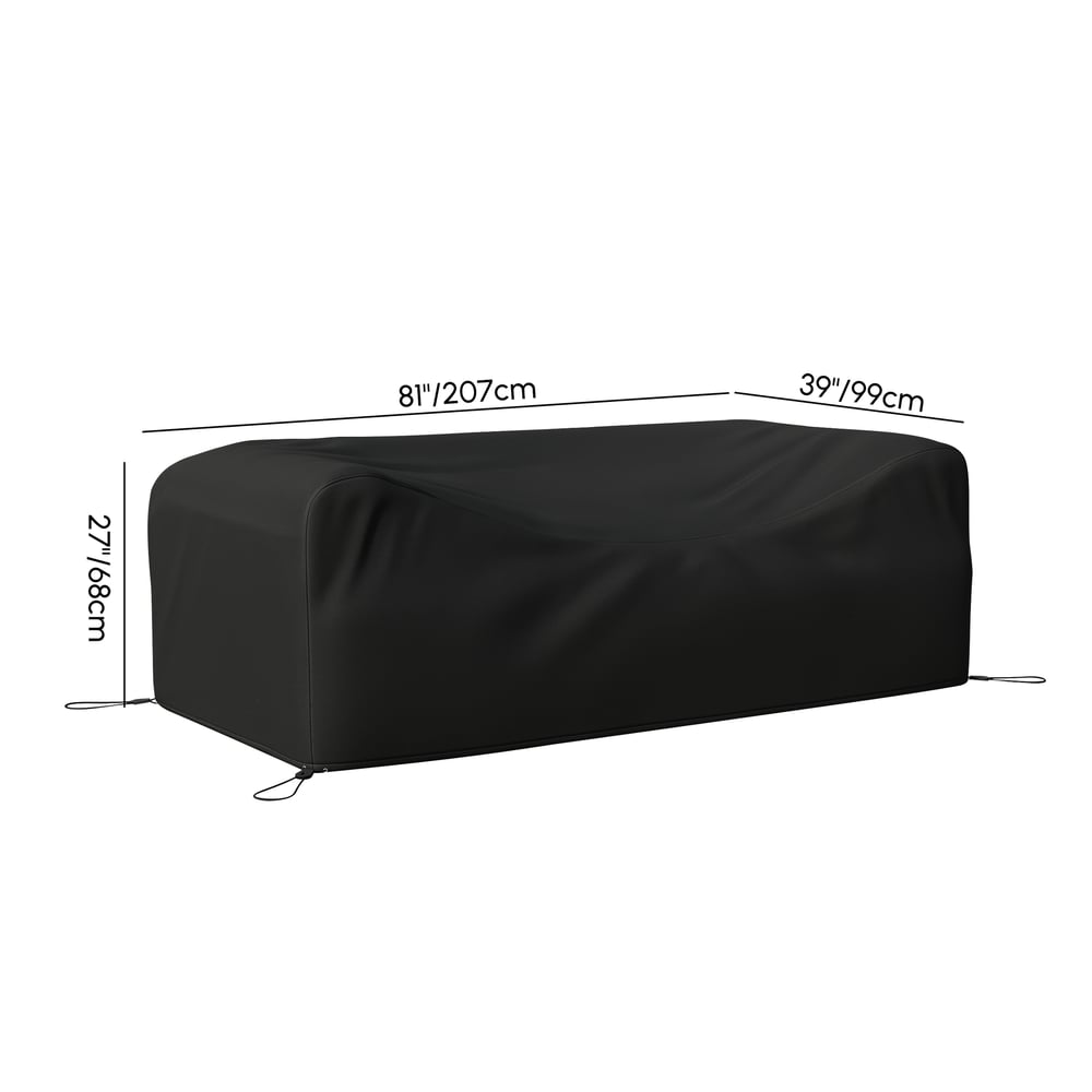 Resaro 600D Tough Canvas Waterproof Outdoor Patio 2-seater Sofa Covers weights dimensions image