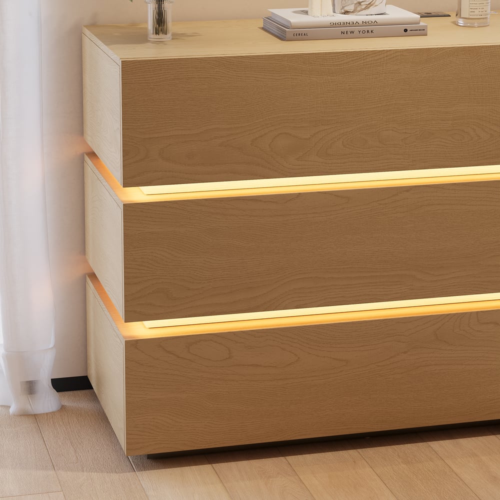 Commode Lumio 39" à 3 tiroirs avec station de charge image de fenêtre