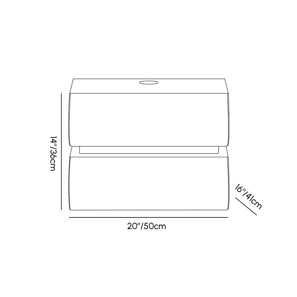 Humply Floating Leather 2-Drawer Smart LED Nightstand with Sintered Stone Top weights dimensions image