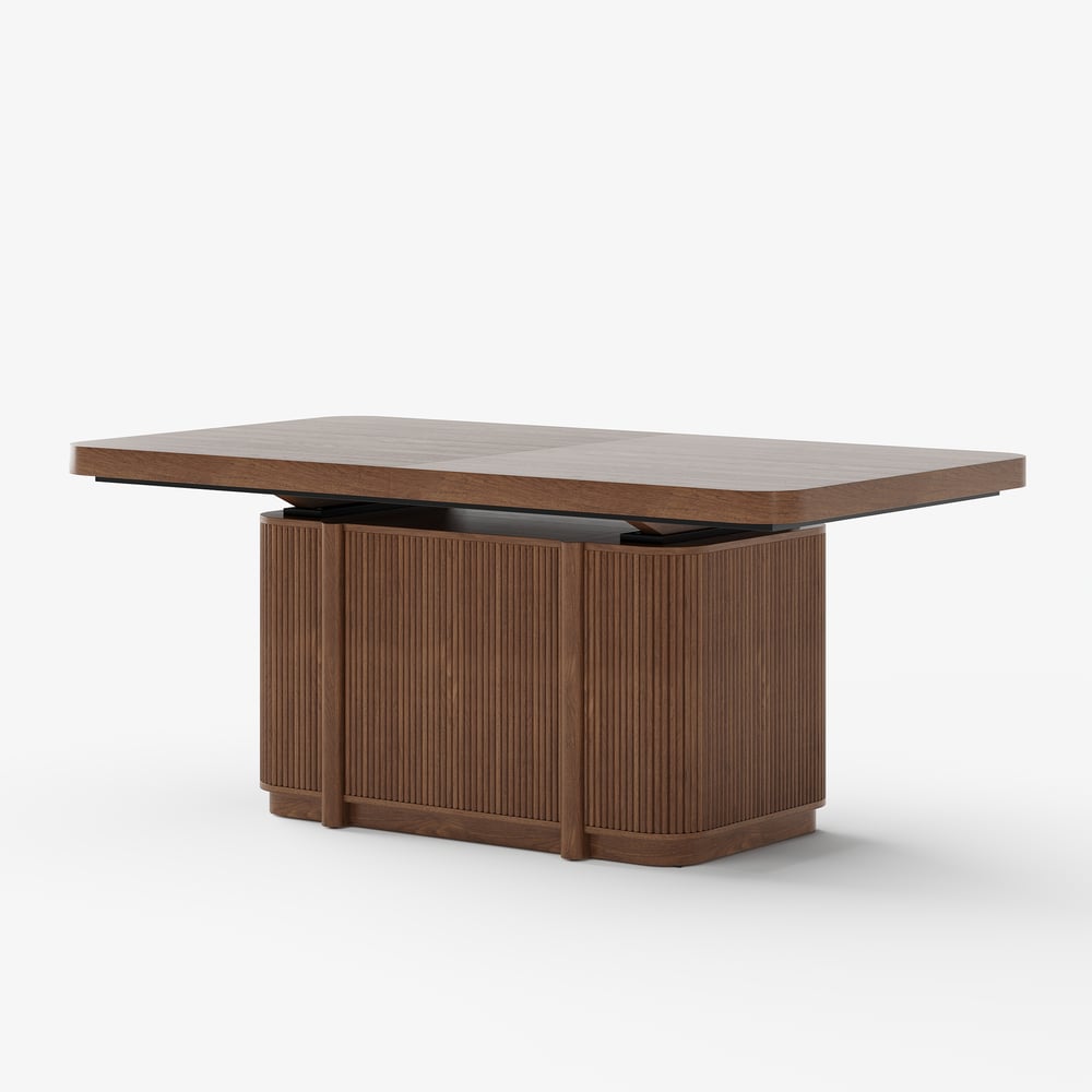 Lineva  71"–91" Extendable Wood 6–8 Seater Dining Table window image