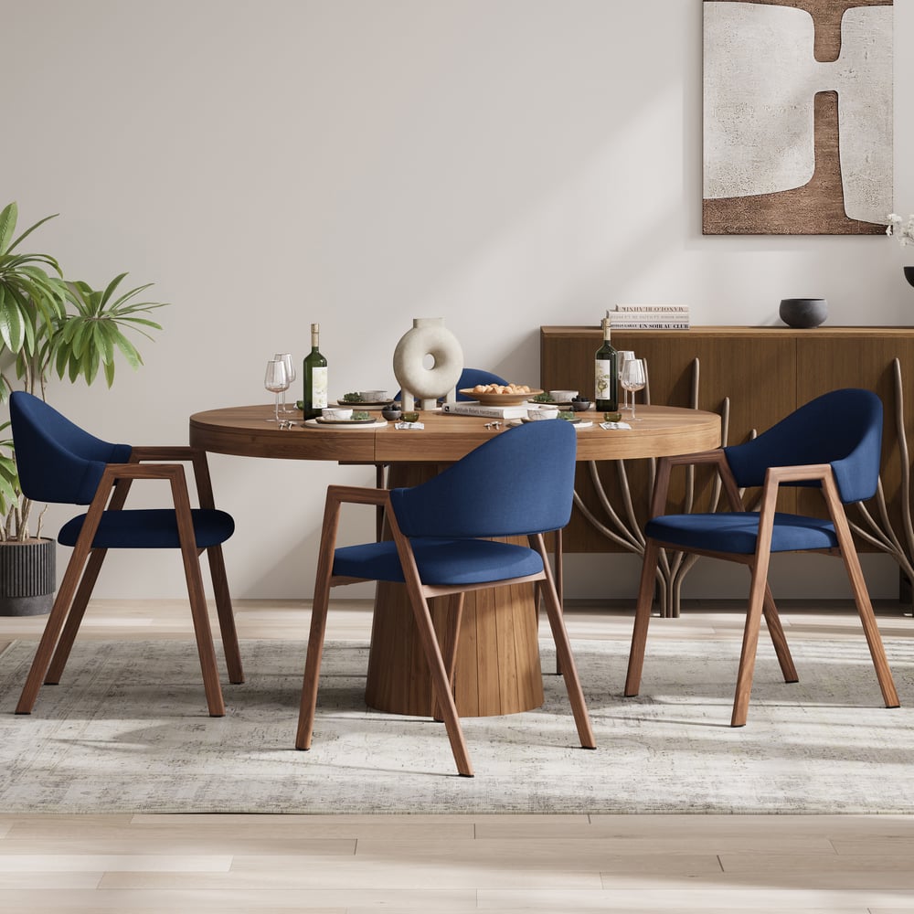 Customer Reviews for Modern Blue Linen Dining Chair with Upholstered, 2 Pieces