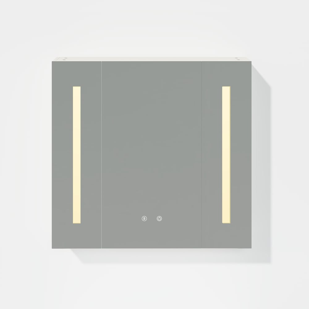 Modern 31.5" Wall-mounted LED Bathroom Medicine Cabinet Vanity Mirror with Storage window image