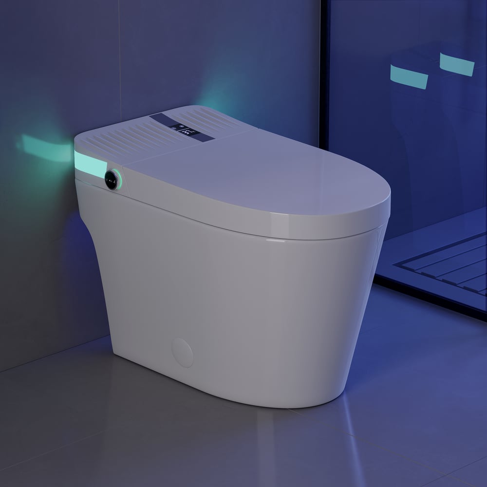 Glowin K1 Pro Smart Bidet Toilet with Built-in Tank, Foam Shield, CE window image