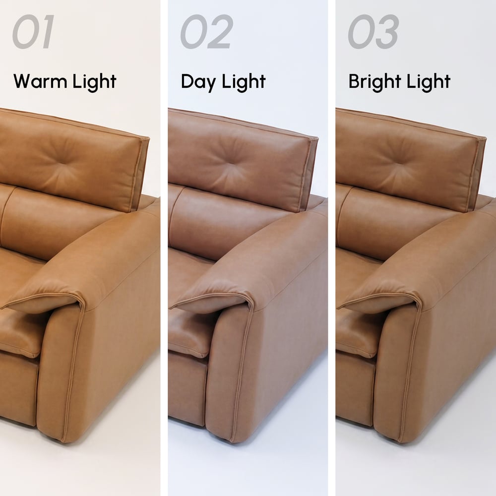 126" 3-Seater Genuine Leather Power Convertible Sleeper Sofa window image