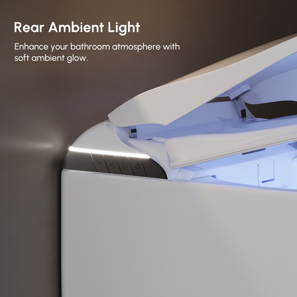 Fitro H3 Compact Smart Bidet Toilet with Tank Auto-Open Lid Foam Shield, cUPC & ETL window image