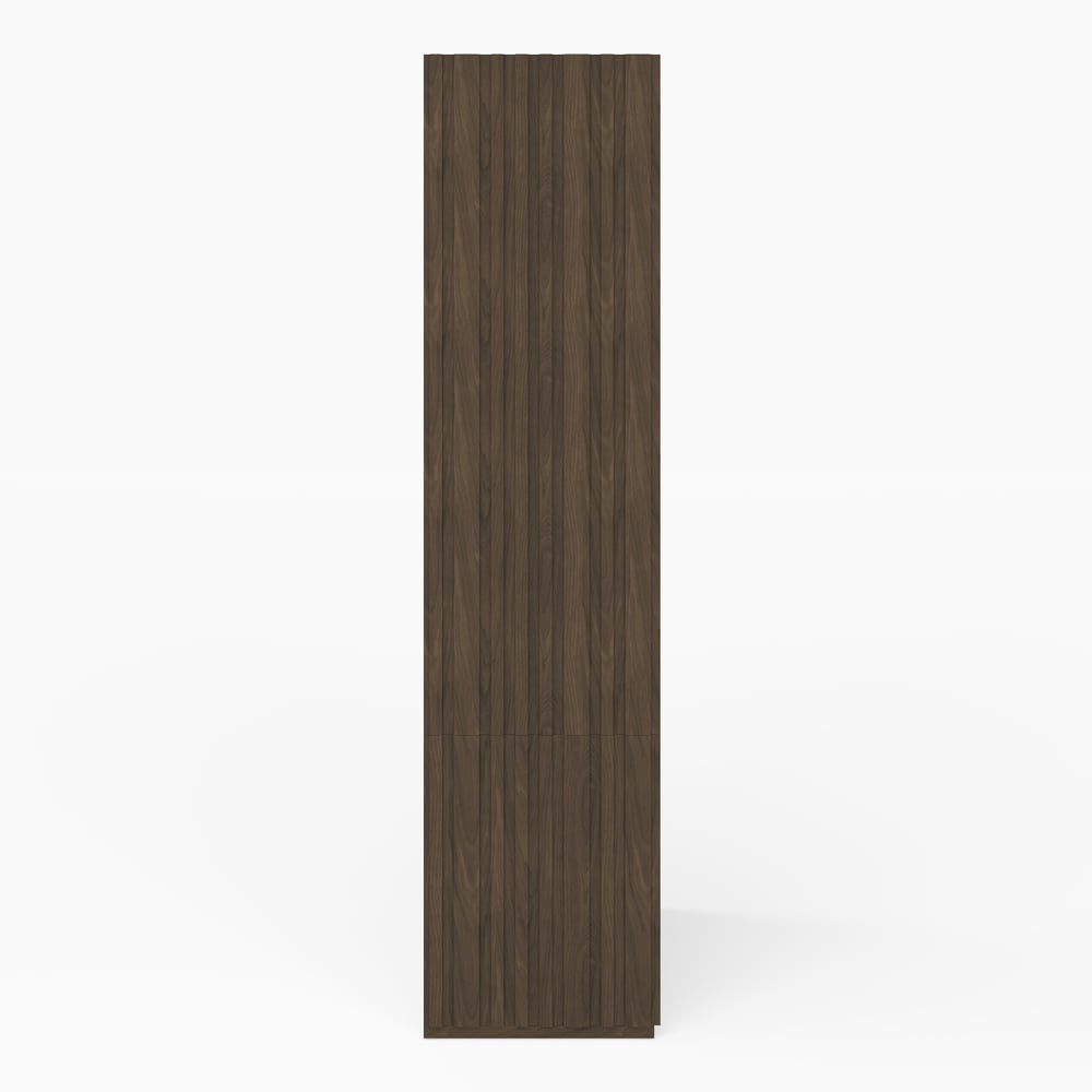 Aura 47" Ash Wood Fluted Bookcase With Sintered Stone Top window image