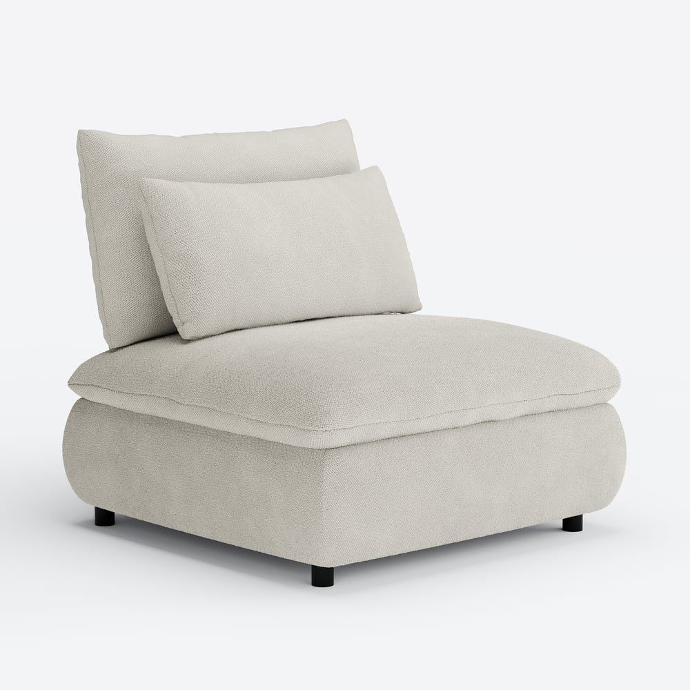 36" Chenille Slipper Accent Chair with Hidden Storage & Removable Backrest window image