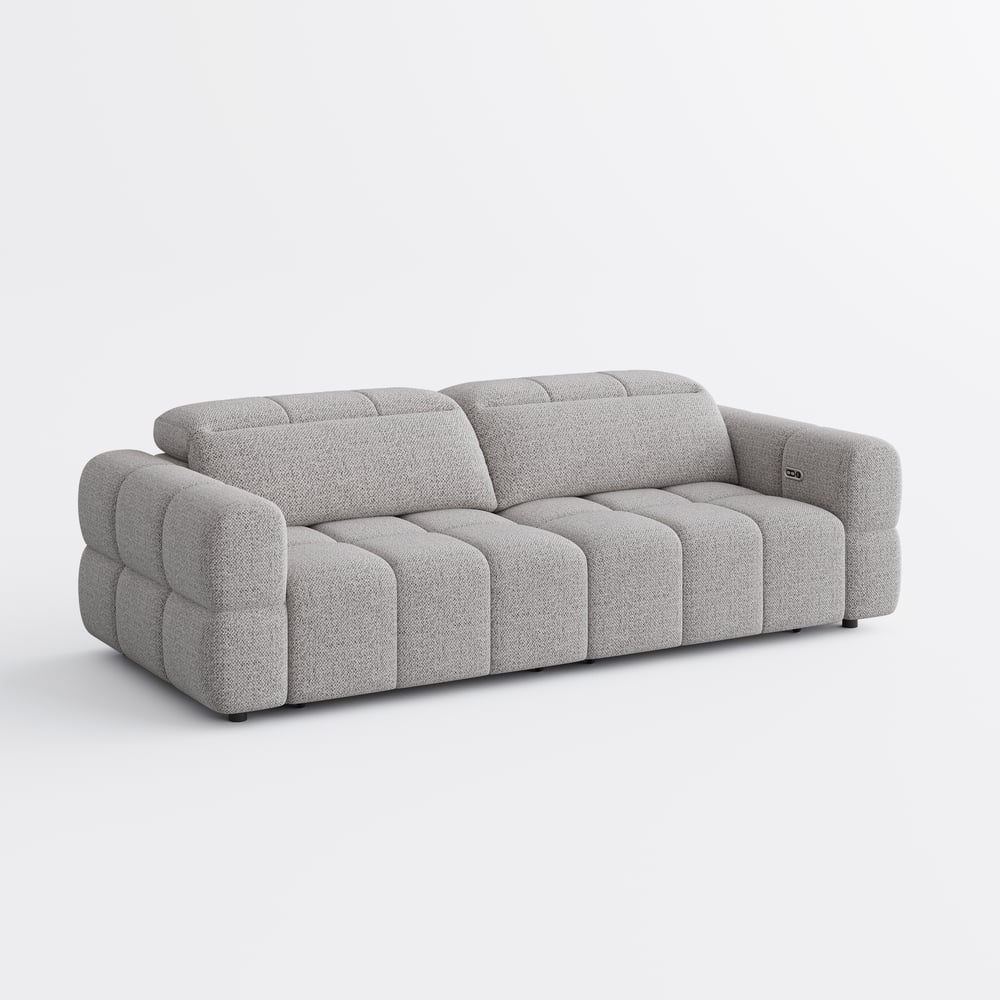 Performance Chenille Power Sleeper Sofa with Adjustable Headrests window image