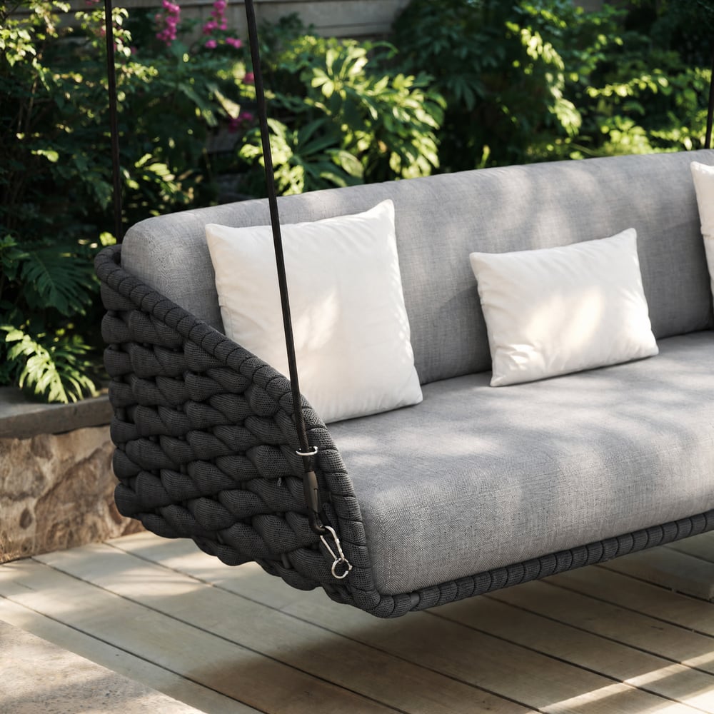 Cocaro 2-Seater Woven Outdoor Patio Swing window image