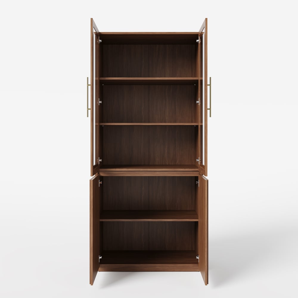 Aura Glass Tall Display Cabinet with LED Light window image